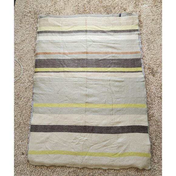 Shupaca Alpaca Blend Throw Blanket Striped Soft Cozy Handmade Ecuador Fringe - Picture 2 of 7